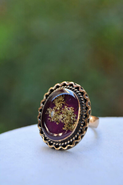 Dried Flower Adjustable Ring for Women - 2