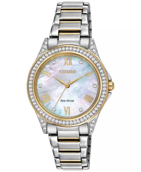 Drive From Eco-Drive Women's Two-Tone Stainless Steel Bracelet Watch 34mm Two-tone - 1