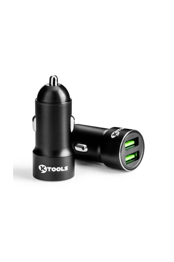 Drive Inn 2.4 Amper Dual USB Car Charger Cigarette Lighter Black - 1