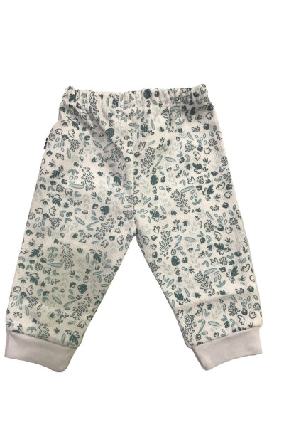 Droplet Pants Cotton White Green - 3