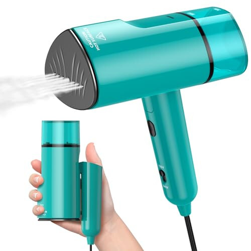 Dual Voltage Travel Steamer - 120V/240V Handheld Steamer for Clothes, 2000W Horizontal & Vertical Steaming, 20s Heat-up, Foldable, 140ml Garment Wrinkle Remover Brush - 1