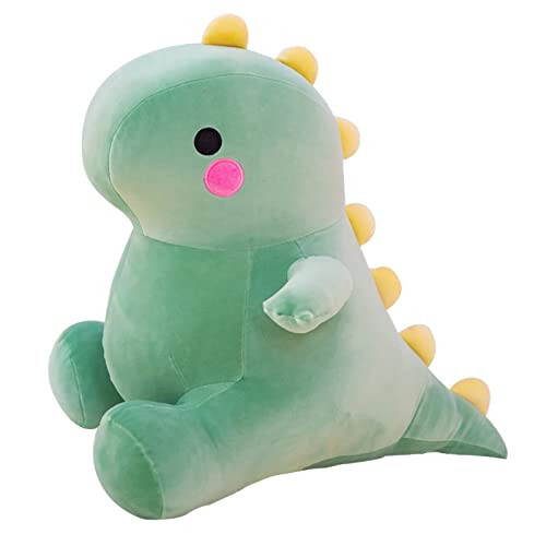 DUANMUL Cute Fat Dinosaur Plush Toys, Soft Stuffed Animals Toys Dolls, Dino Plushies, Cute Birthday Gifts for Kids Girls Boys (Green, 8in) - 2