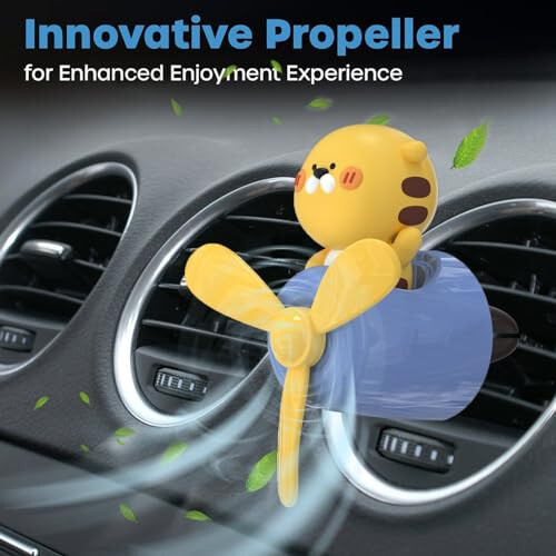 DUHKHAS Pilot Car Air Freshener, Cute Tiger Car Vent Clip Air Freshener with 4 Fragrant Tablets Automotive Air Outlet Fan Diffuser, Car Interiors Vent Decoration (Pilot Tiger) - 4