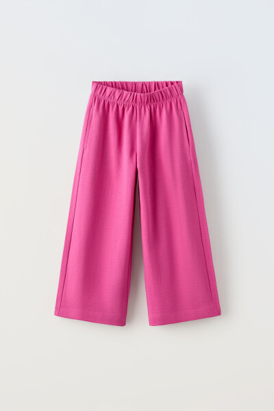 DÜZ RENK WIDE LEG PANTOLON Pembe - 7