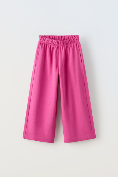 DÜZ RENK WIDE LEG PANTOLON Pembe - 10