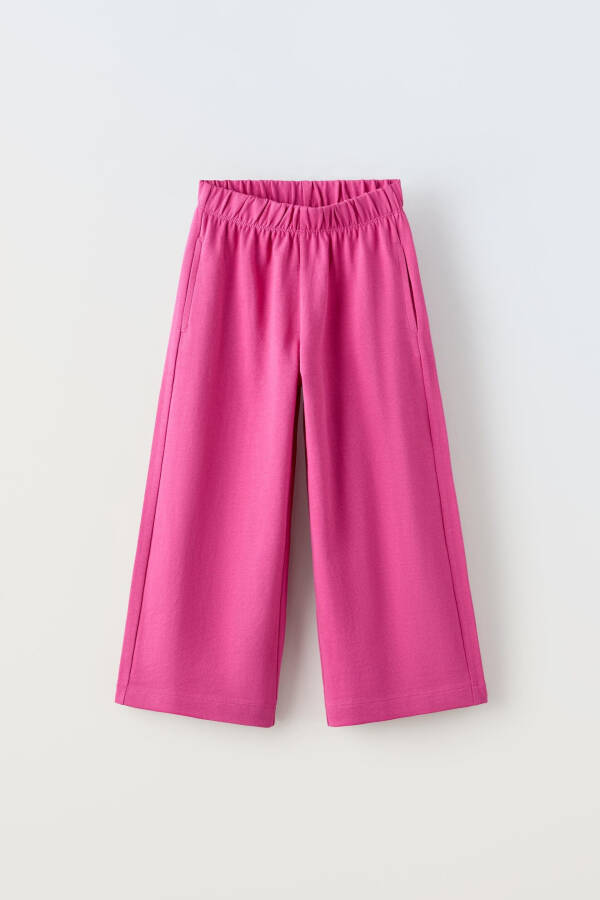 DÜZ RENK WIDE LEG PANTOLON Pembe - 10