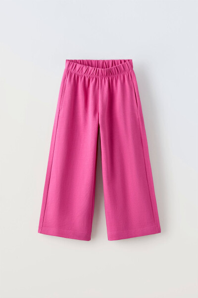 DÜZ RENK WIDE LEG PANTOLON Pembe - 12