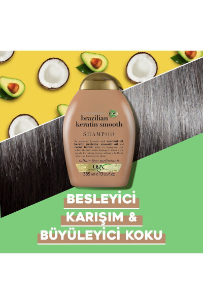 Düzleştirici Brazilian Keratin Smooth Sülfatsız Şampuan 385 ml - 5