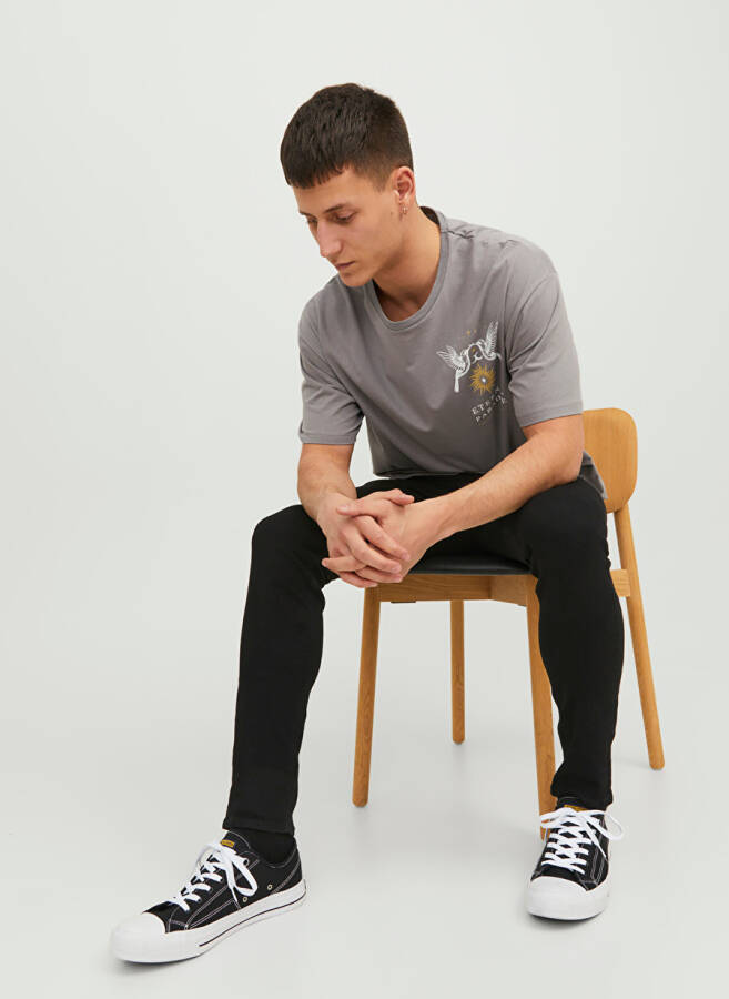 Джинсы мужские Jack & Jones 12237365_JJILIAM JJORIGINAL MF 773 черные, заниженная талия, skinny fit - 8