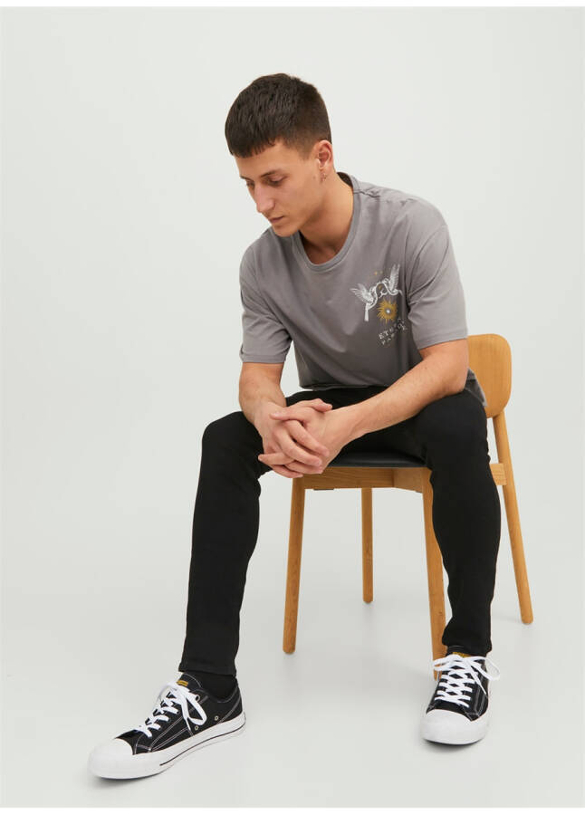 Джинсы мужские Jack & Jones 12237365_JJILIAM JJORIGINAL MF 773 черные, заниженная талия, skinny fit - 14