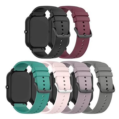 E ECSEM Bands Compatible for LIVIKEY 41MM Sport Band Silicone Wristbands Straps Replacement for LIVIKEY 41MM Smart Watch for Men Women - 1