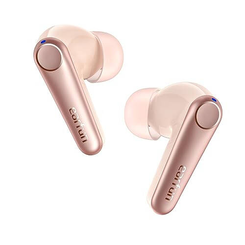 EarFun Air Pro 3 Noise Cancelling Wireless Earbuds, Qualcomm® aptX™ Adaptive Sound, 6 Mics CVC 8.0 ENC, Bluetooth 5.3 Earbuds, Multipoint Connection, 45H Playtime, App Customize EQ, Pink - 1