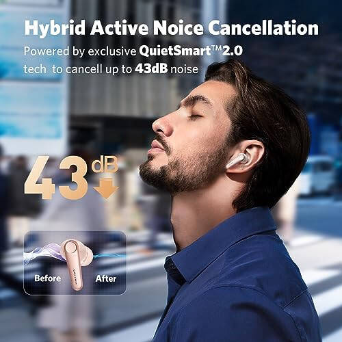 EarFun Air Pro 3 Noise Cancelling Wireless Earbuds, Qualcomm® aptX™ Adaptive Sound, 6 Mics CVC 8.0 ENC, Bluetooth 5.3 Earbuds, Multipoint Connection, 45H Playtime, App Customize EQ, Pink - 3