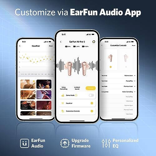 EarFun Air Pro 3 Noise Cancelling Wireless Earbuds, Qualcomm® aptX™ Adaptive Sound, 6 Mics CVC 8.0 ENC, Bluetooth 5.3 Earbuds, Multipoint Connection, 45H Playtime, App Customize EQ, Pink - 7