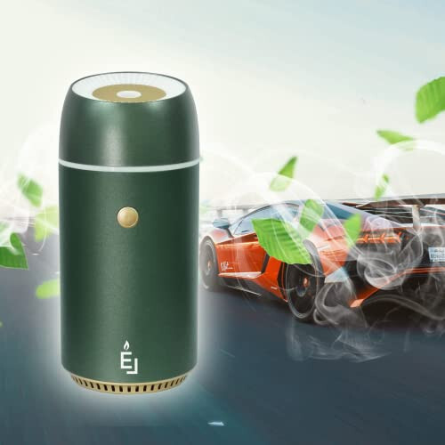 Earnest Living Metal Aluminum Car Diffuser Mini Humidifier Essential Oil Diffuser Car Air Fresheners for Essential Oils Aromatherapy Diffuser 100ml Timers Night Light Auto Off Function USB Green Gift - 5