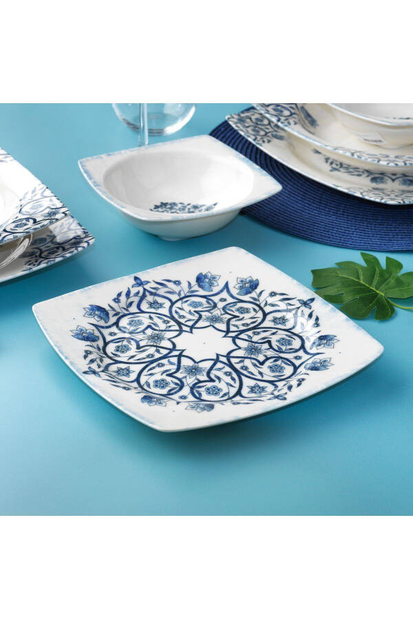 Earth Dinner Set 24 Pieces - Blue - 4