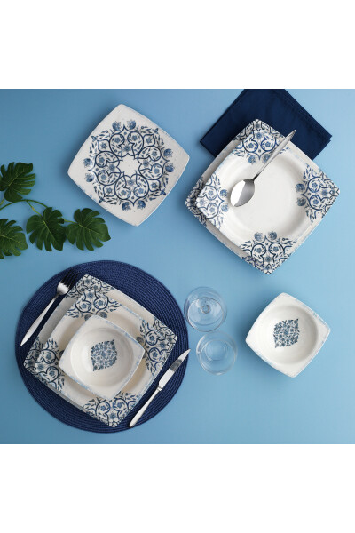 Earth Dinner Set 24 Pieces - Blue - 6