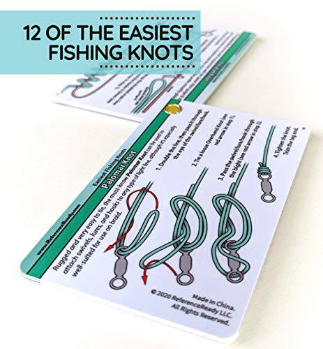 Easiest Fishing Knots - Waterproof Guide to 12 Simple Fishing Knots | How to Tie Practical Fishing Knots & Includes Mini Carabiner | Perfect for Beginners - 3