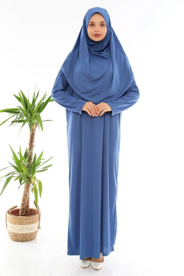 Easy Wear Abaya Indigo Blue - 1