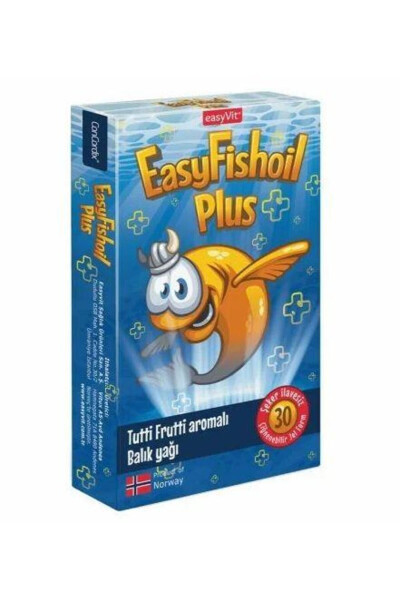 Easyfishoil Plus Baliq Yog'i Tutti Frutti Xushbo'y 30 Ta'mli Jel - 3