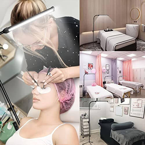 EBEST Led Floor Lamp for Eyelash Extensions Craft Task Floor Standing Light Adjustable Gooseneck Dimmable lash LED Lamp for Facial Spa Salon Makeup - 4