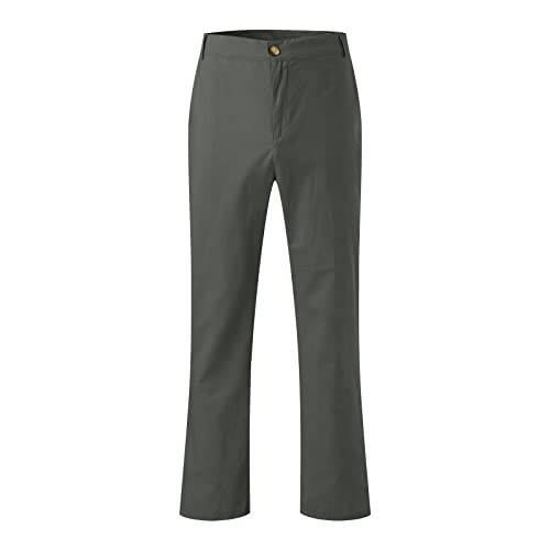 ECKHARDT Erkek Streç Pantolon Slim Fit Takım Pantolon Regular Fit Streç Düz Ön Casual İş Pantolon Golf Pantolon - 2