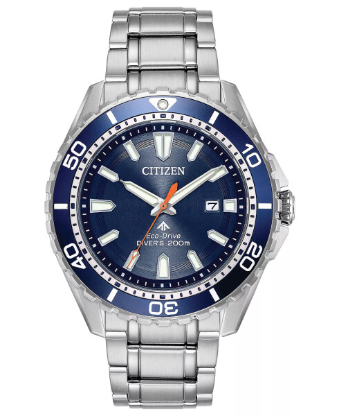 Eco-Drive Erkaklar Promaster Diver Zanglamaydigan Po'lat Bilaguch Soati 44mm Kumush - 1