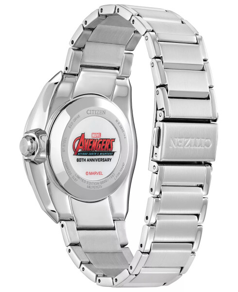 Eco-Drive Erkaklar uchun Marvel Classic Avengers Paslanmaydigan Po'lat Bilaguzuk Soati 43mm Kumush Rang - 6