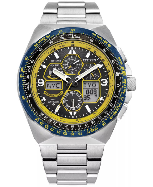 Eco-Drive Erkaklar uchun Xronograf Promaster Skyhawk A-T Blue Angels Zanglamaydigan Po'lat Bilaguzuk Soati 46mm Rangsiz - 1