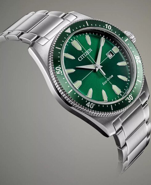 Eco-Drive Erkek Brycen Paslanmaz Çelik Bileklik Saat 43mm Gümüş - 3