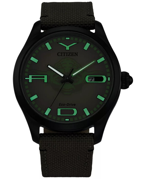 Eco-Drive Erkek Star Wars Yoda Bej Naylon Kayışlı Saat 42mm Bej - 4