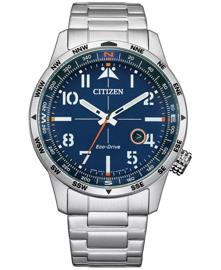 Eco-Drive Erkek Weekender Paslanmaz Çelik Bilezik Saat 43mm Gümüş - 1