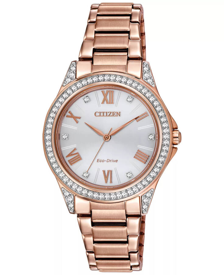 Eco-Drive Kadınlar Rose Gold Tonunda Paslanmaz Çelik Bilezik Saat 34mm Rose Gold - 1