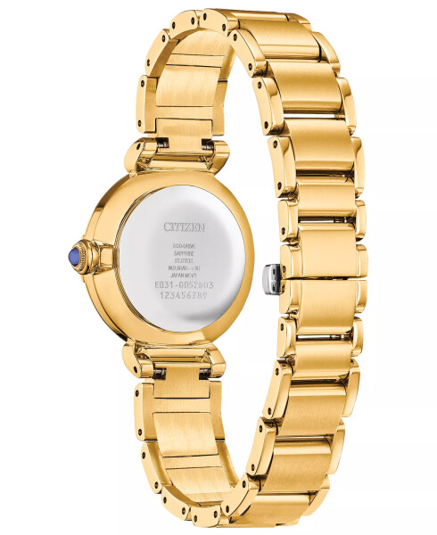 Eco-Drive Mae Women's Diamond Accent Gold-Tone Stainless Steel Bracelet Watch 30mm Gold-tone - 1