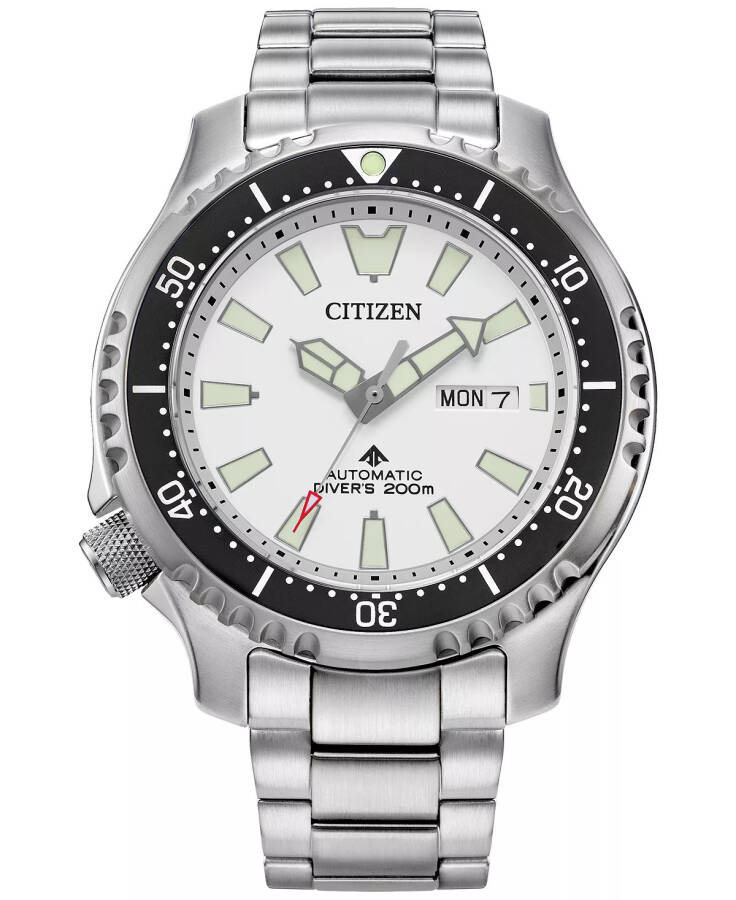 Eco-Drive Men's Automatic Promaster Dive Stainless Steel Bracelet Watch 45mm Silver-tone - 1