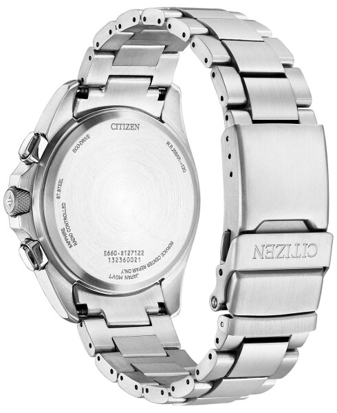 Eco-Drive Men's Chronograph Promaster Land Stainless Steel Bracelet Watch 45mm Silver-tone - 3