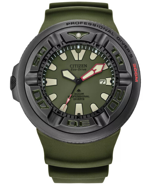 Eco-Drive Men's Promaster Dive Green Strap Watch 48mm Green - 1