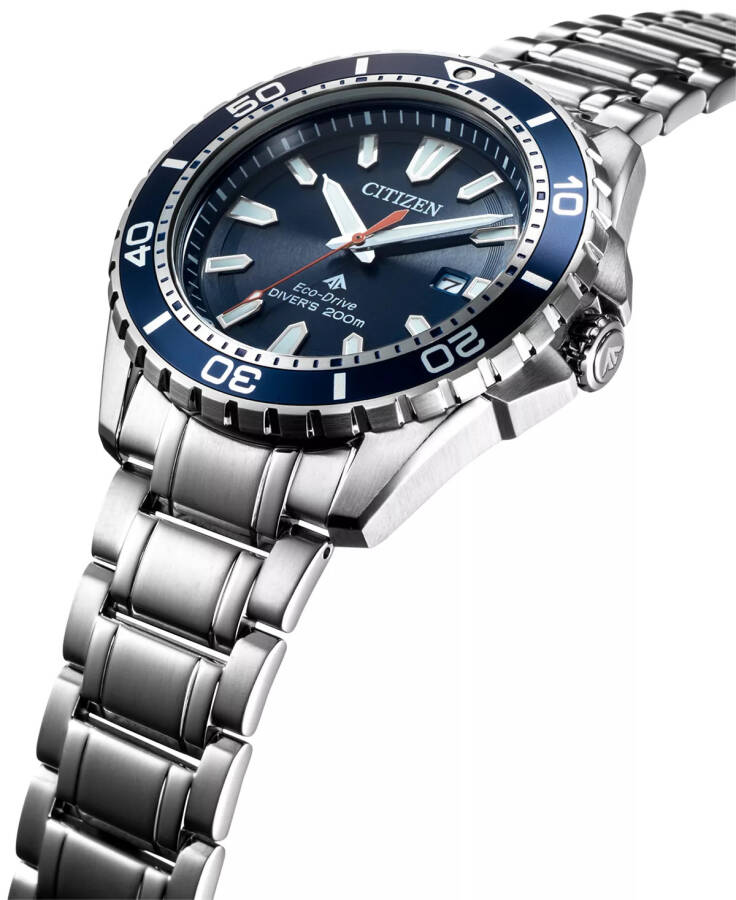 Eco-Drive Men's Promaster Diver Stainless Steel Bracelet Watch 44mm Silver - 7