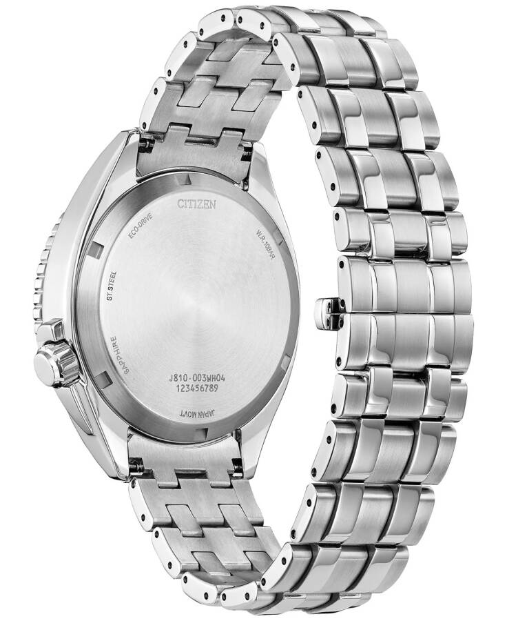 Eco-Drive Men's Sport Luxury Stainless Steel Bracelet Watch 42mm Silver-tone - 3