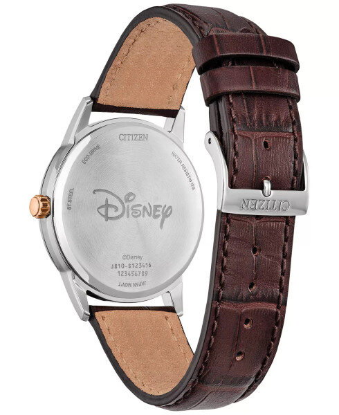 Eco-Drive Men's Steamboat Willie 1928 Brown Leather Strap Watch 40mm No Color - 3