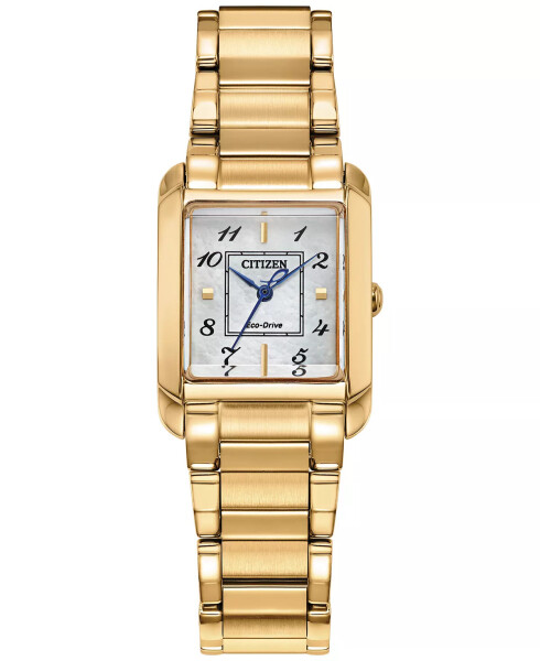 Eco-Drive Women's Bianca Gold-Tone Stainless Steel Bracelet Watch 28mm Gold-tone - 9