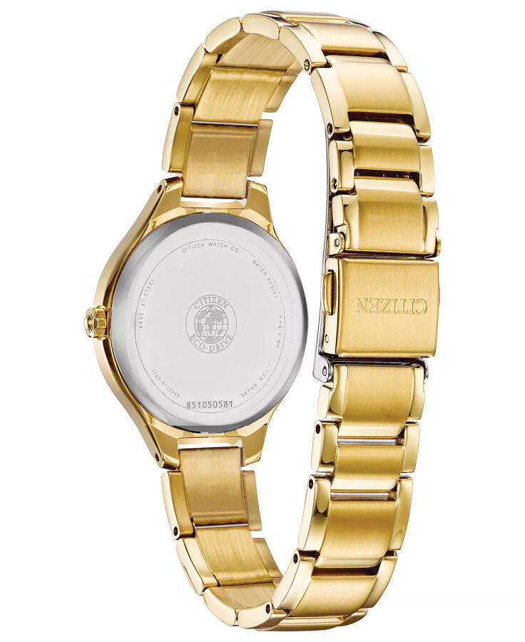 Eco-Drive Women's Corso Diamond-Accent Gold-Tone Stainless Steel Bracelet Watch 29mm Gold - 3