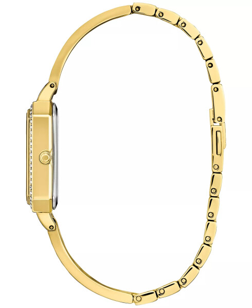 Eco-Drive Women's Crystal Gold-Tone Stainless Steel Bangle Bracelet Watch 23mm Gold-tone - 2