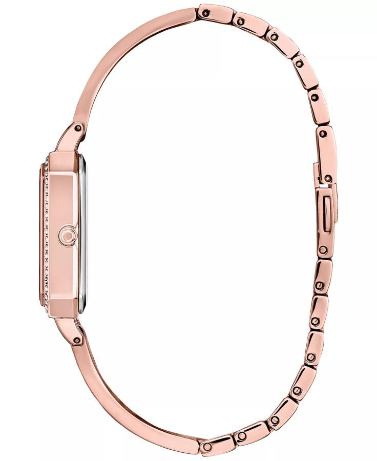 Eco-Drive Women's Crystal Rose Gold-Tone Stainless Steel Bangle Watch 23mm Pink Gold-tone - 2