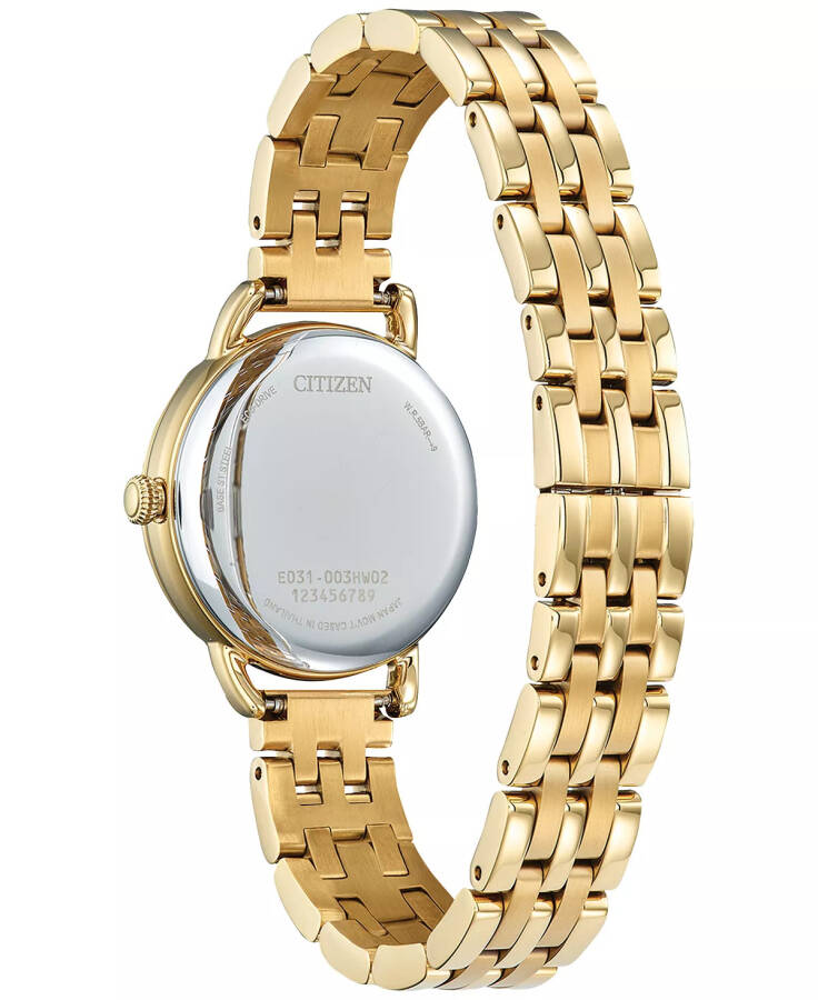 Eco-Drive Women's Gold-Tone Stainless Steel Bracelet Watch 29mm Gold-tone - 3