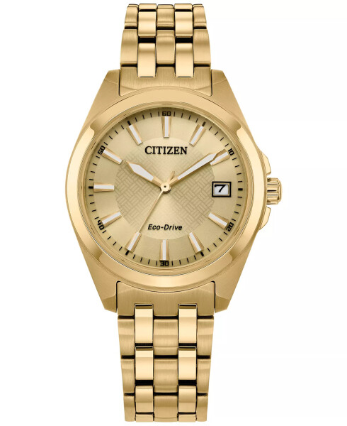 Eco-Drive Women's Peyten Gold-Tone Stainless Steel Bracelet Watch 33mm Gold-tone - 1