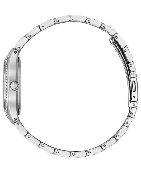 Eco-Drive Women's Silhouette Crystal Stainless Steel Bracelet Watch 30mm Silver-tone - 2