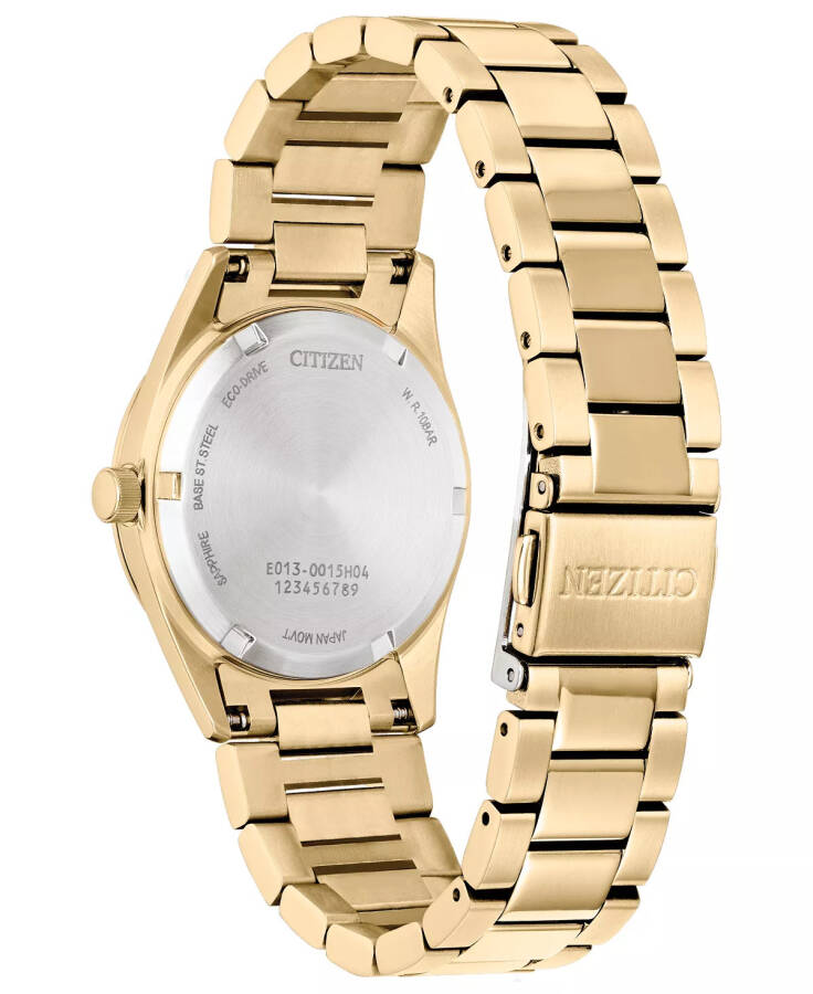 Eco-Drive Women's Sport Luxury Diamond Accent Gold-Tone Stainless Steel Bracelet Watch 33mm Gold-tone - 1