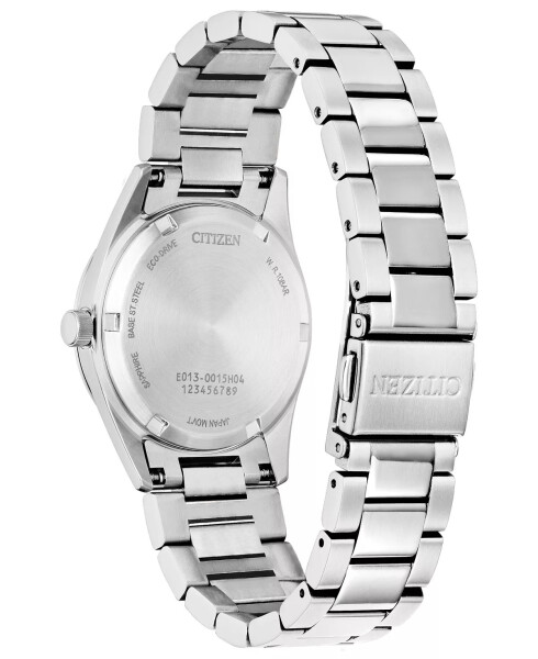 Eco-Drive Women's Sport Luxury Diamond Accent Stainless Steel Bracelet Watch 33mm Silver-tone - 2