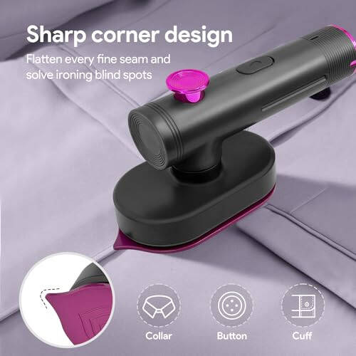 ECPAUTECH Compact Mini Travel Steamer Iron - Fast Heating, Wrinkle-Removing, Ideal for Business Trips, Vacation, Quick Touch-Ups, Suitable For Travelers, Business Professionals - 7